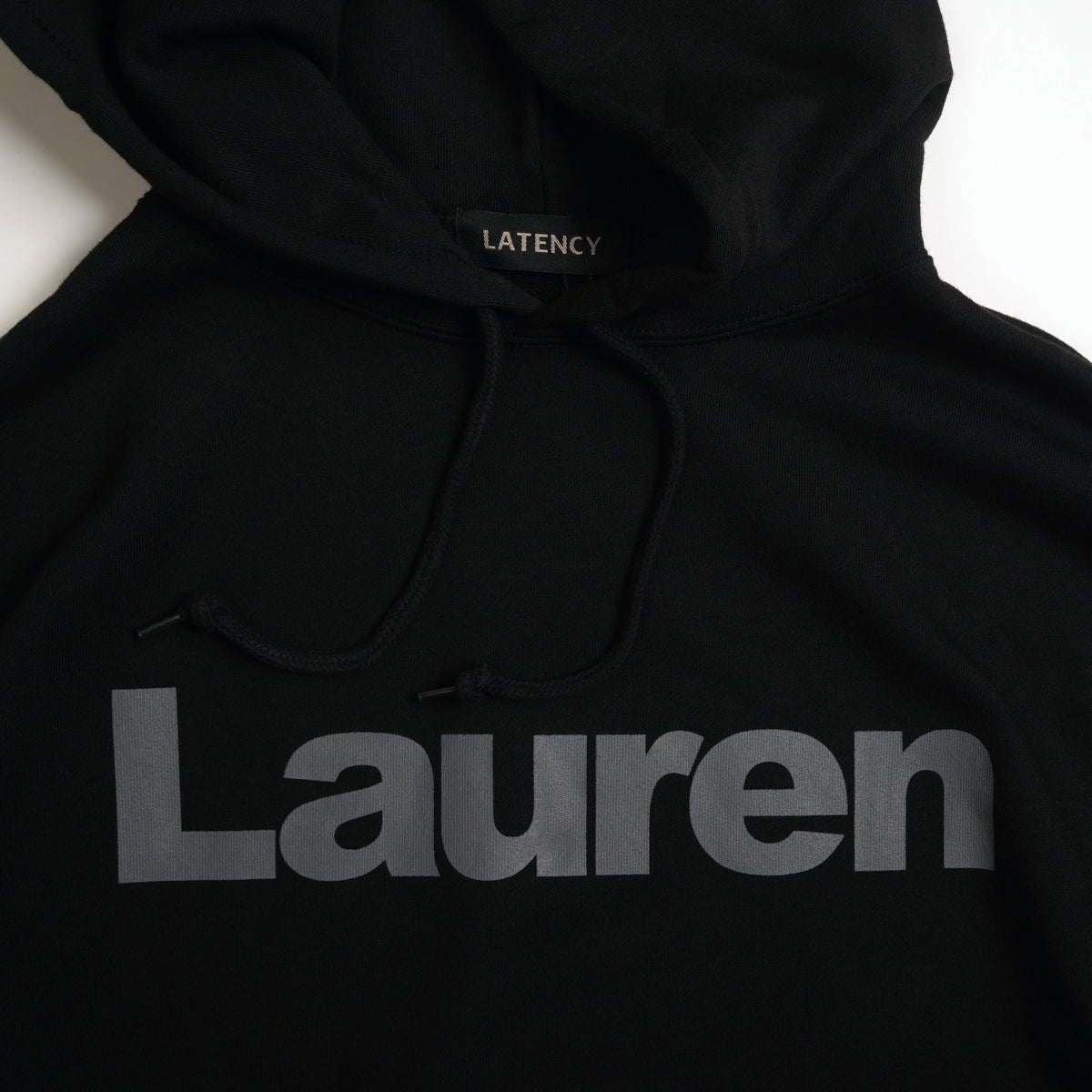 Lauren HOODIE BLACK(OVER SIZE) – latency.jp