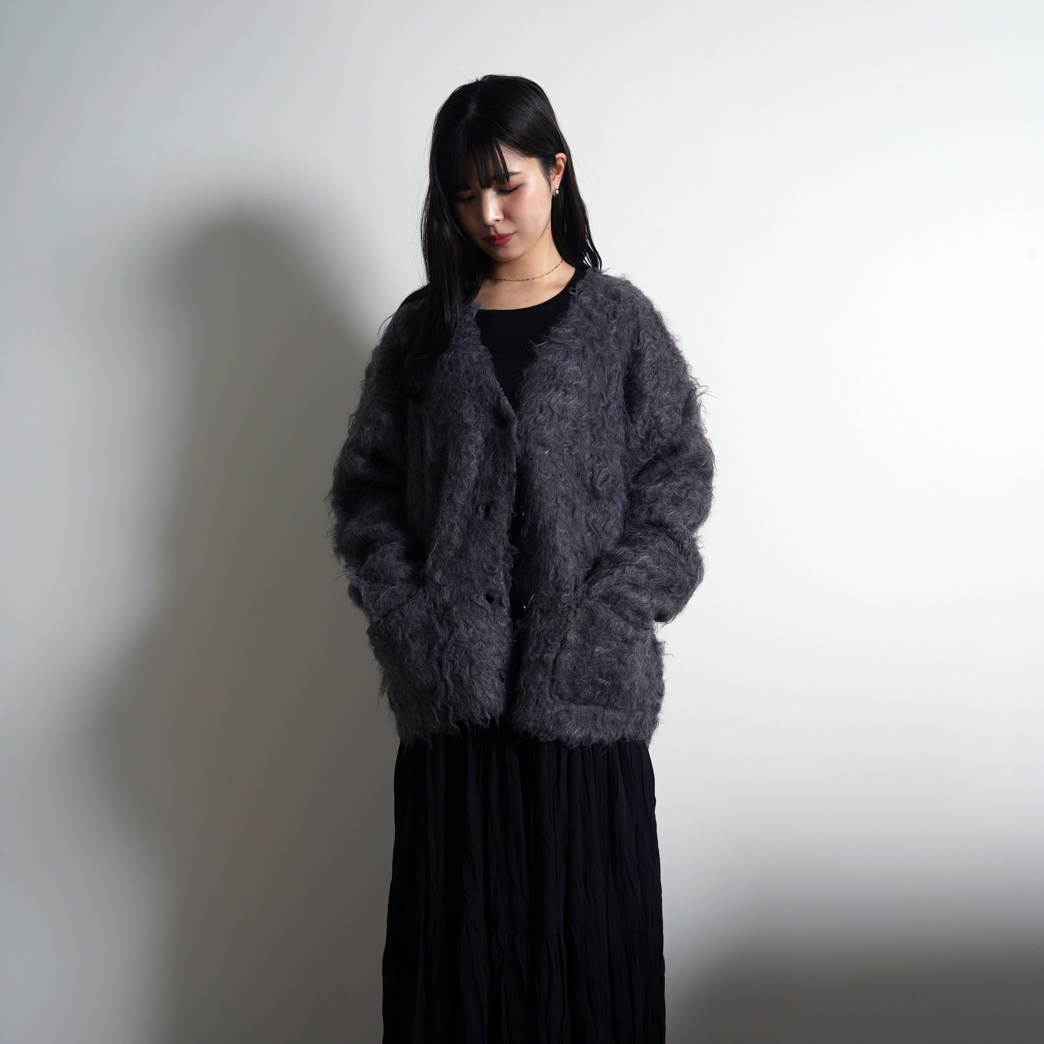 人気商品★Shaggy Knit Cardigan セール】shaggy knit cardigan / シャギーニットカーディガン